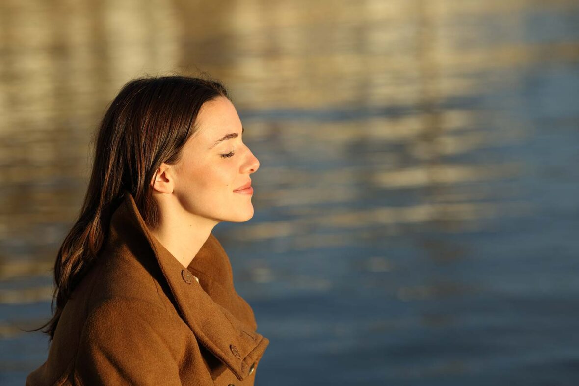 woman feeling presence